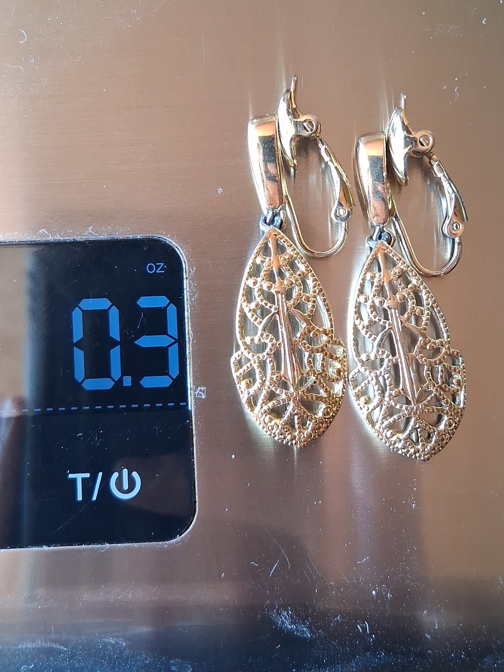 Trifari Vintage Teardrop Dangle Earrings - Picture 10 of 11